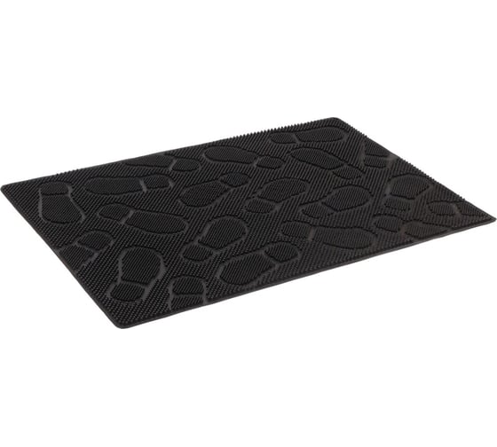 Резиновый коврик SUNSTEP Следы 60х90 см, черный 30-020