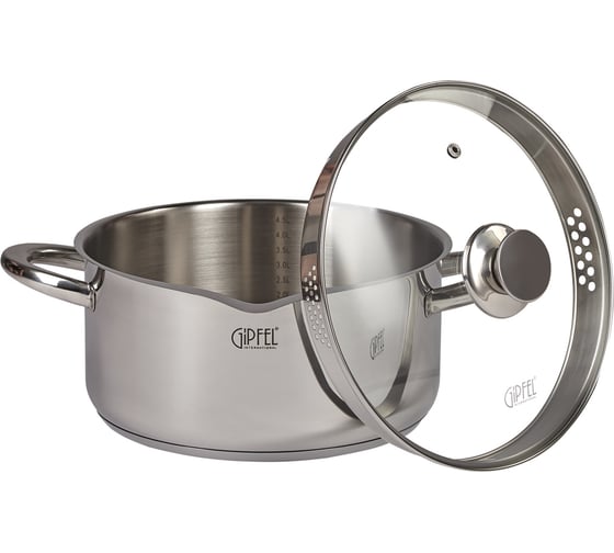 Кастрюля из нержавеющей стали Gipfel Cocktail 24 см, 4,5 л 1249