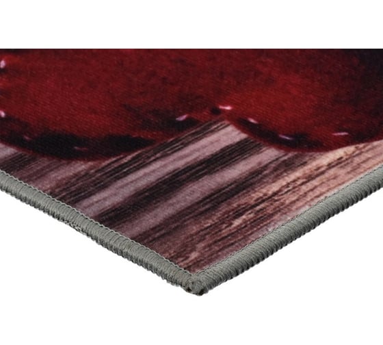 Влаговпитывающий коврик VORTEX Velur Welcome, коллаж с сердцами, 50x80 см 24243