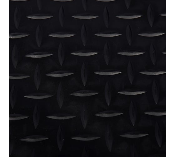 Рифленый коврик-дорожка VORTEX ПВХ 2мм 0,9x10м, против скольжения, черный 22334