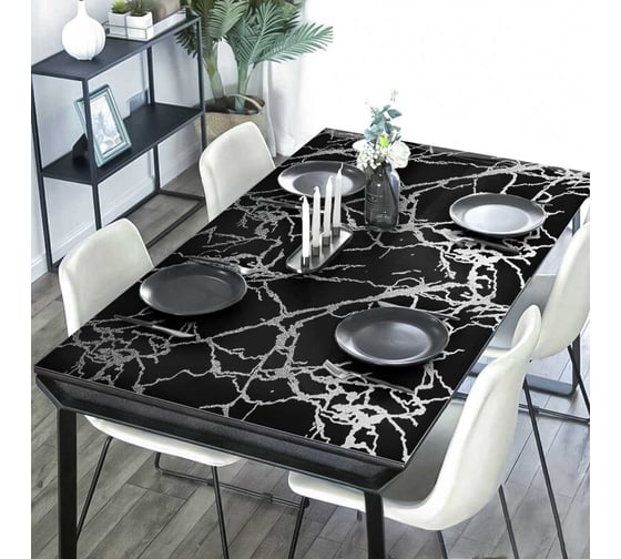 Скатерть Dekorelle гибкое стекло с рисунком 200-SB, размер 100x60 см 214200-100