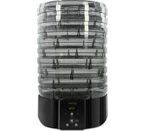 Сушилка для овощей и фруктов MARTA MT-FD1886C 15 поддонов: 9+3 для пастилы+3 для ягод, черный жемчуг 37675