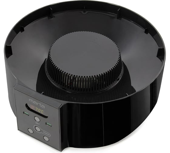 Сушилка для овощей и фруктов MARTA MT-FD1886H 12 поддонов: 6+3 для пастилы+3 для ягод, черный жемчуг 37680