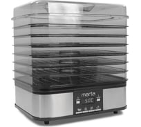 Сушилка для овощей и фруктов MARTA MT-FD1887B 12 поддонов: 7+3 для ягод+2 для пастилы, черный жемчуг 37684