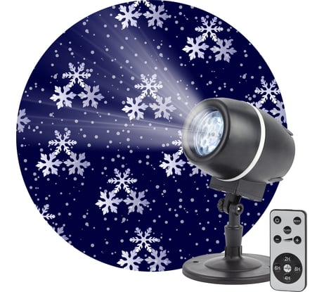 Проектор LED ЭРА ENIOP08 Снежный вальс, IP44, 220В, 12/180 Б0047979