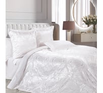 Комплект постельного белья Ecotex сатин/сатин-жаккард/жаккард/хлопок/вискоза Эстетика евро КЭЕ/Бриллиант