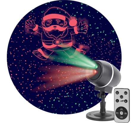 Проектор ЭРА ENIOP06 Laser Танцующий Санта, IP44, 220В, 12/180 Б0047977