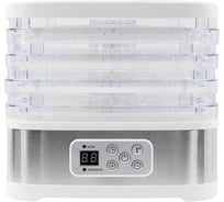 Сушилка для овощей и фруктов MARTA MT-1874 4 поддона, белый жемчуг 40577