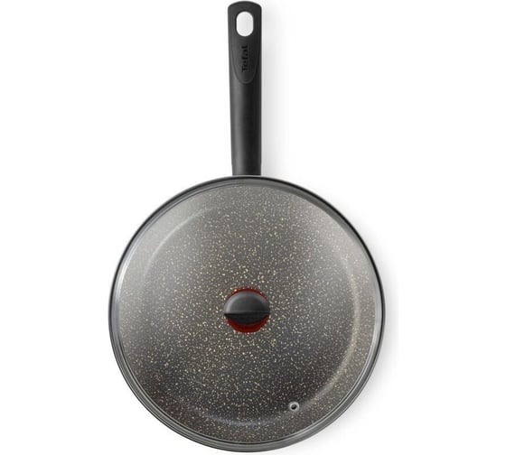 Сковорода TEFAL Natural Cook 04234924 круглая, 24 см, ручка несъемная, с крышкой, серый (9100052848) 1970637