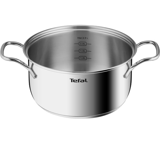Кастрюля TEFAL Intuition B8644474 2.8 л, d=20 см, с крышкой, серебристый (2100125814) 1825612
