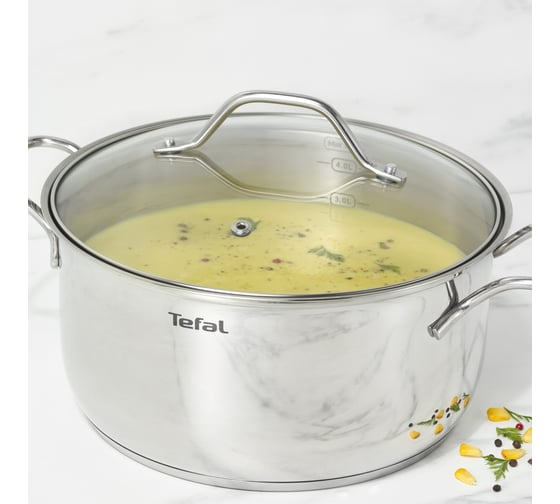 Кастрюля TEFAL Intuition B8644474 2.8 л, d=20 см, с крышкой, серебристый (2100125814) 1825612