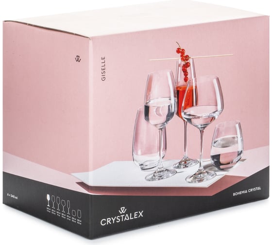Набор бокалов для вина CRYSTALEX GISELLE 6шт 340мл CR340101GIS