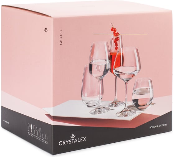 Набор бокалов для вина CRYSTALEX GISELLE 6шт 455мл CR455101GIS