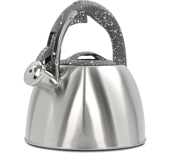 Чайник со свистком MARTA MT-3080 серый мрамор, капсульное дно 36785