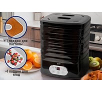 Сушилка для фруктов, овощей STINGRAY ST-FD717B 9 поддонов: 7+1 для ягод+1 для пастилы черный 42794