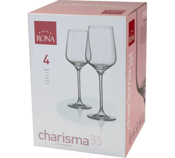 Набор бокалов для вина RONA Charisma 350 мл, 4 шт. 806410052967
