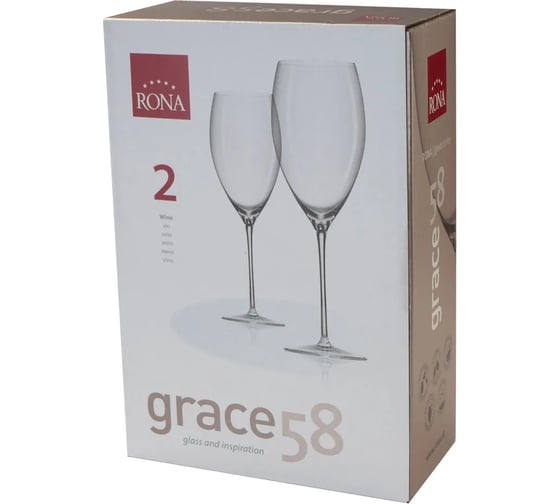 Набор бокалов для вина RONA Grace 580 мл, 2 шт. 806591036078