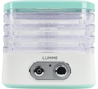 Сушилка для фруктов, овощей LUMME LU-FD1854A 4 поддона белый/ментол 42772