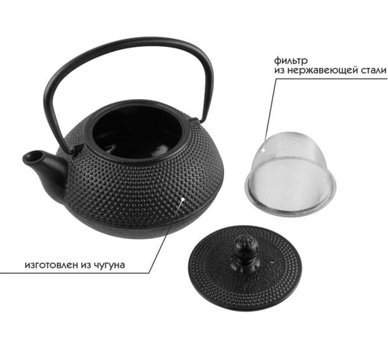 Чайник заварочный чугунный PERFECTO LINEA 800 мл 52-175155