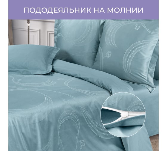Комплект постельного белья Ecotex сатин/сатин-жаккард/жаккард/хлопок/вискоза Эстетика семейный КЭД/Медичи