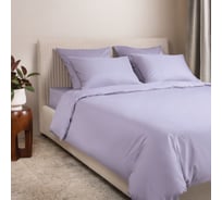 Комплект постельного белья Ecotex однотонный сатин/сатин-люкс Моноспейс евро, наволочки 50x70; 70x70 КСЕ/сиреневый