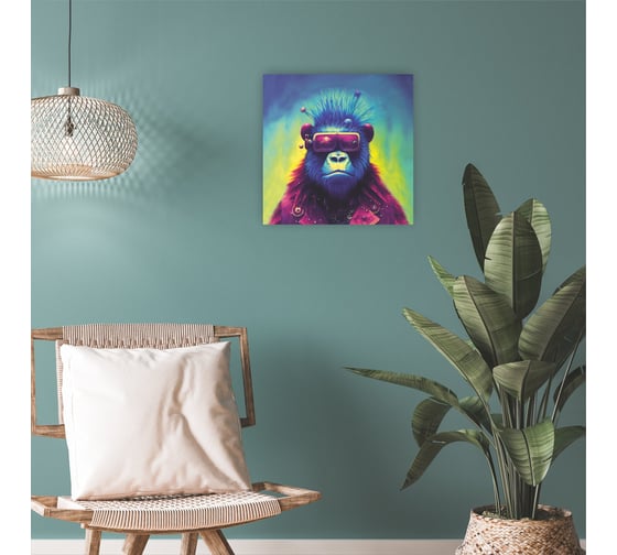 Картина Симфония Модная обезьяна 40x40 см 1-276