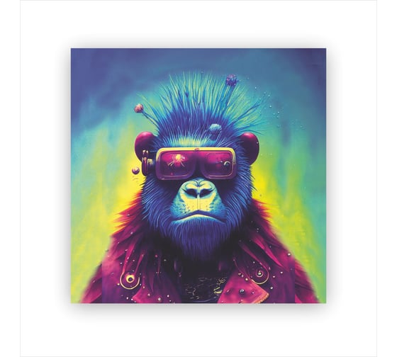 Картина Симфония Модная обезьяна 40x40 см 1-276