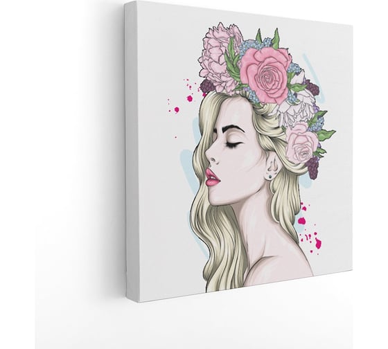 Картина Симфония Цветочная девушка 40x40 см 1-298