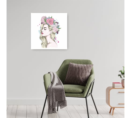 Картина Симфония Цветочная девушка 40x40 см 1-298