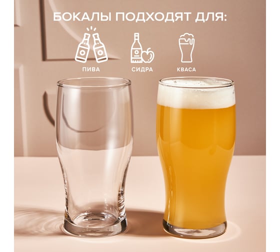 Стакан Pasabahce PSB 570 мл 2 шт. ТУЛИП (г. Бор) 42747
