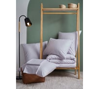 Комплект постельного белья Guten Morgen поплин гладкокрашенный, Iceberg Евро с наволочкой 70x70 см GMП-13-4108-220-240-70