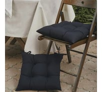 Набор подушек на стул Guten Morgen высокие, рогожка, п/э, черный, 40x40 см, 2 шт. НСрп-Чер-40-40-2