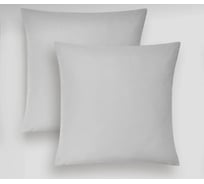 Набор наволочек Guten Morgen поплин гладкокрашенный, серый, 70x70 см, 2 шт. ННПгк-сер-70-70-2