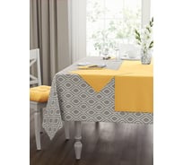 Набор кухонный Guten Morgen рогожка, Верано, скатерть+салфетки, оранжевый 140x150 см, 40x40 см 4 шт НКВерОрж-140-150-40-40-4