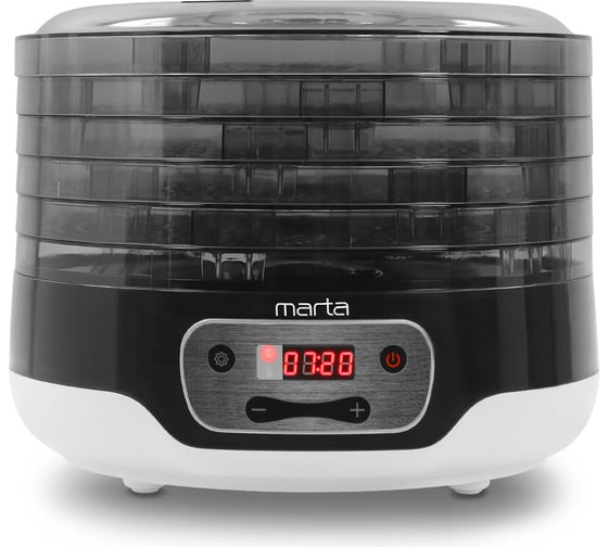 Сушилка для овощей и фруктов MARTA MFD-505PS 5 поддонов темный обсидиан 38868