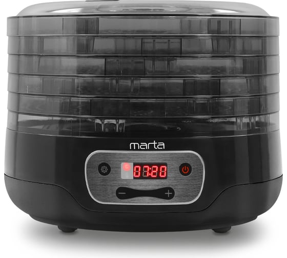 Сушилка для овощей и фруктов MARTA MFD-505PS 5 поддонов черный жемчуг 38866