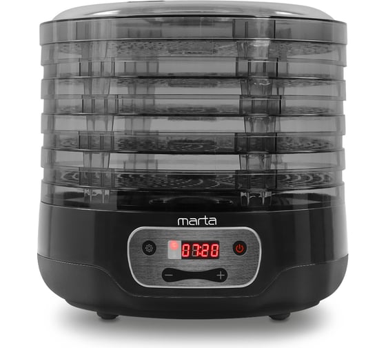 Сушилка для овощей и фруктов MARTA MFD-505PS 5 поддонов черный жемчуг 38866