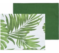 Набор подставок (салфеток) под приборы Guten Morgen Рогожка, Листья, комби (35x45 см (2 шт.)) СС-Лс-35-45-2