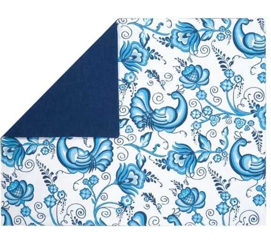 Набор подставок (салфеток) под приборы Guten Morgen Рогожка, Синяя птица, комби (35x45 см (2 шт.)) СС-Спт-35-45-2 1