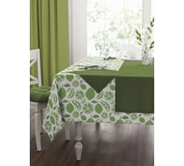 Кухонный набор Guten Morgen рогожка, Мохито, скатерть+салфетки, 140x150 см, 40x40 см, 4 шт. НКМох-140-150-40-40-4