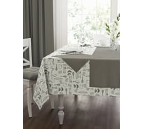 Кухонный набор Guten Morgen рогожка, Лофт, скатерть+салфетки, 140x150 см, 40x40 см, 4 шт. НКЛф-140-150-40-40-4