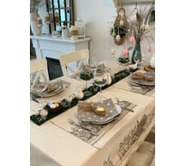 Набор салфеток сервировочных Guten Morgen рогожка, Горох серый, наб., 40x40 см, 2 шт. СС-СКр-40-40-2