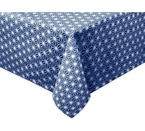 Скатерть Guten Morgen рогожка, Абстракция синяя, набор 140x150 см СР-АСИН-140-150