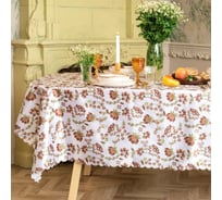 Скатерть Доляна Red flowers 145x110 см, 100% полиэстер 10389104