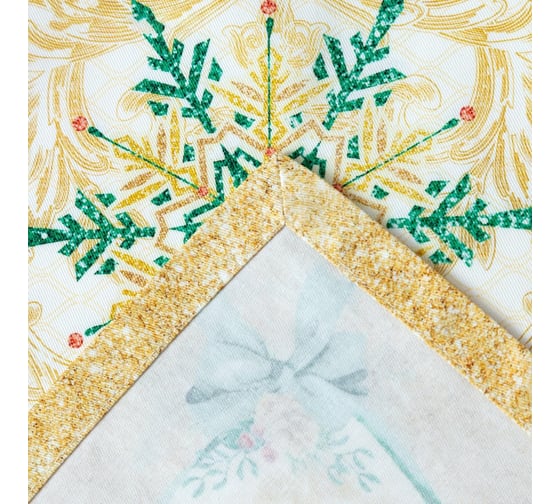 Дорожка на стол Этель Golden Christmas 40x147 см, 100% хлопок, саржа 190гр/м3 5135208