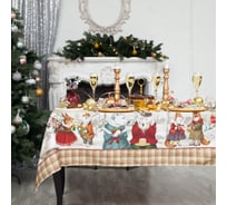 Набор столовый Этель Winter holidays скатерть 150x110см +/-3 см с ГМВО, салфетки 40x40 см 4 шт, 100% хлопок 4496653