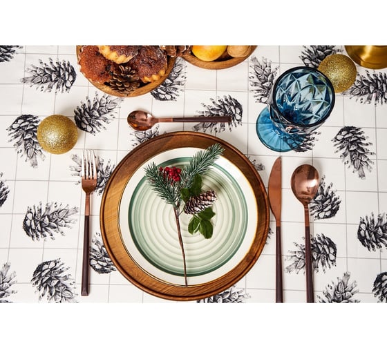 Скатерть Этель Christmas 150x220 см, 100% хлопок, саржа 190 г/кв.м 7091201