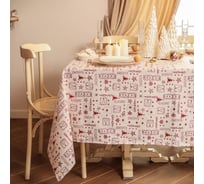 Скатерть Этель Новогодняя 140x220 ±5 см, 80% п/э 20% лен, 120 г/кв.м 10100582