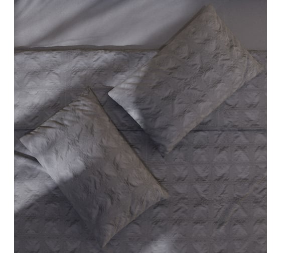 Комплект постельного белья LoveLife 1,5 спальный, Texture: dark gray, 143x215 см, 150x240 см, 50x70 см 2 шт., микрофибра, 110 г/м2 1032316 10323169