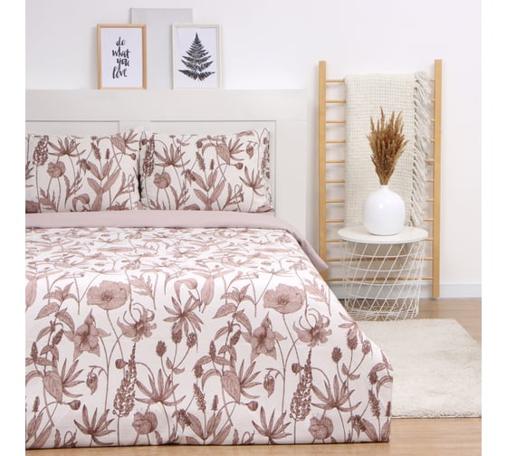 Комплект постельного белья LoveLife дуэт, Spring 143x215 см 2 шт., 225x240 см, 50x70 см 2 шт., жатка, 100% п/э, 100 гр/м2 10322851 1